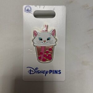 Disney Marie Pink and White Boba bubble tea Pin